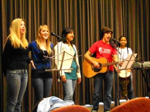 Students of Wendy Silk perform an original song